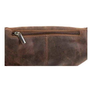 Τσαντάκι μέσης δερμάτινο καφέ Fetiche Leather SAK-7025