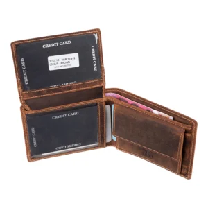 Fetiche Leather 10-918 Δερμάτινο Ανδρικό Πορτοφόλι Καφέ