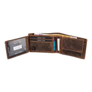 Fetiche Leather 10-926 Δερμάτινο Ανδρικό Πορτοφόλι Καφέ