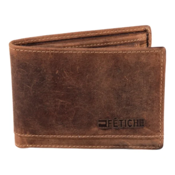 Fetiche Leather 10-385 Δερμάτινο Ανδρικό Πορτοφόλι Καφέ