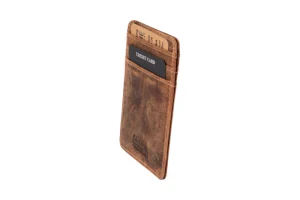 Fetiche Leather Δερμάτινο Ανδρικό Πορτοφόλι Καρτών με RFID Καφέ