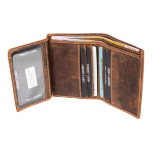 Fetiche Leather 10-933 Δερμάτινο Ανδρικό Πορτοφόλι Καφέ
