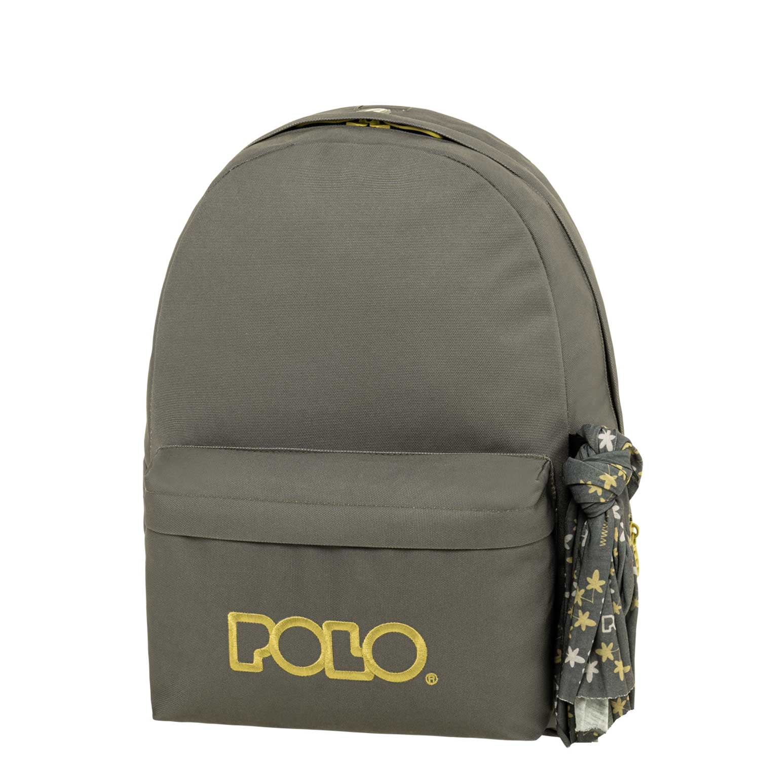 Polo Original Scarf Σχολική Τσάντα Πλάτης Γυμνασίου - Λυκείου Γκρι