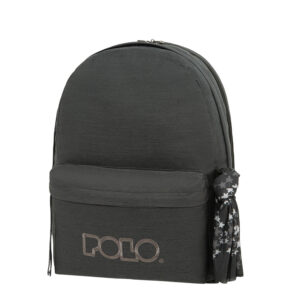 Polo Original Double Scarf Σχολική Τσάντα Πλάτης Γυμνασίου - Λυκείου Night Blue 27lt