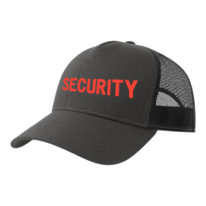 Καπέλο Trucker μαύρο κεντημένο security με Κόκκινη κλωστή