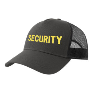 Καπέλο Trucker μαύρο κεντημένο security με Κροκί κλωστή