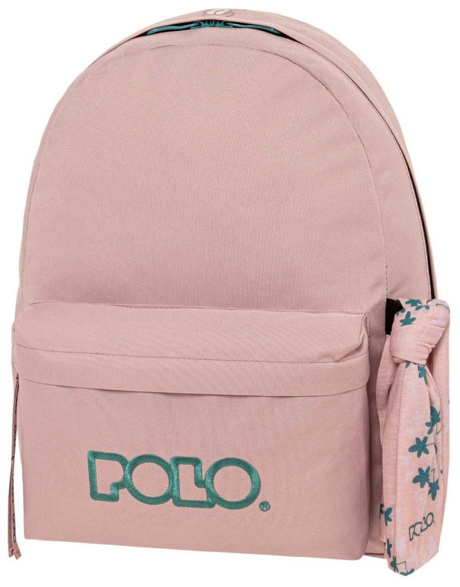 Polo Original Scarf Σχολική Τσάντα Πλάτης Γυμνασίου - Λυκείου Ροζ