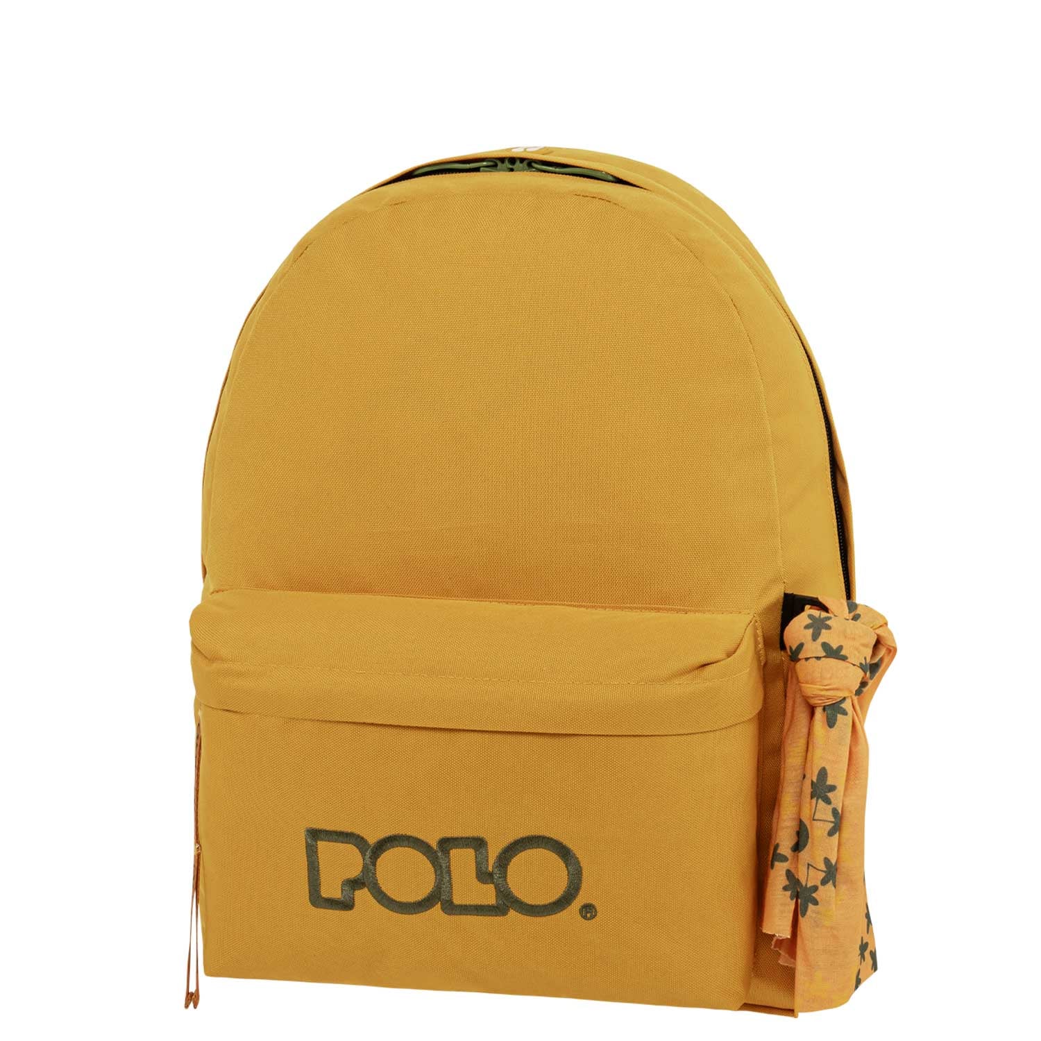 Polo Original Scarf Σχολική Τσάντα Πλάτης Γυμνασίου - Λυκείου Κίτρινη